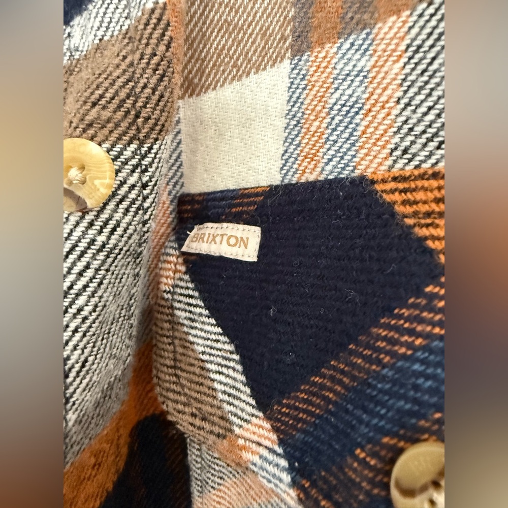 Brixton Utility Jacket Orange and Blue - Picture 4 of 4